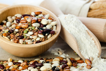 farina grano e fagioli