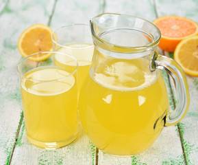 Lemonade on a white table