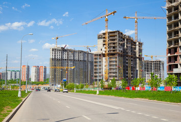 Obraz premium Construction of the new district