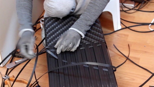 Gently knitting rattan