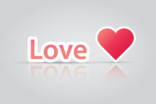 Love heart icon vector EPS10