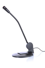 Computer microphone isolated on white