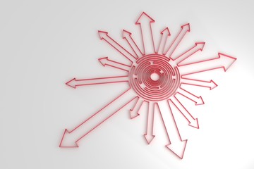 矢印と迷路のマーク