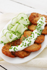 Pancakes from fish caviar