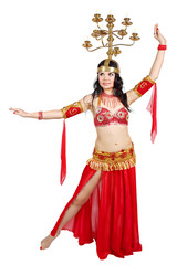 Fototapeta premium woman with a candlestick