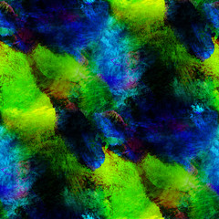 Fototapeta na wymiar abstract green, blue seamless texture watercolor brush strokes h