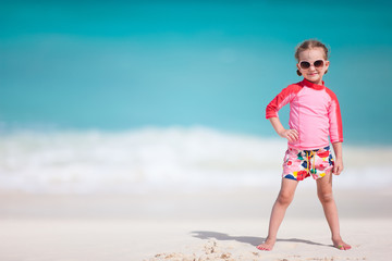 Cute little girl at beach