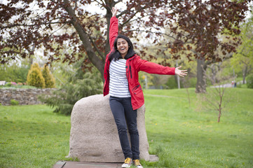 teenage girl in outdoors