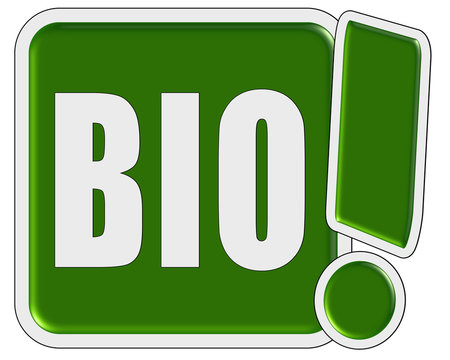 !-Schild gr&uuml;n quad BIO