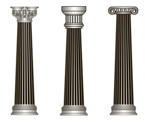 Obraz premium old-style greece column. eps10 vector illustration