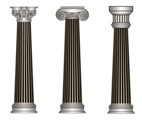 old-style greece column. eps10 vector illustration