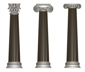old-style greece column. eps10 vector illustration