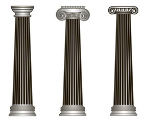 Obraz premium old-style greece column. eps10 vector illustration