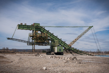 Industrial landscape of mine machine