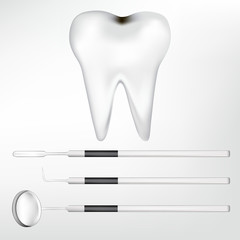 tooth design element and dental tools