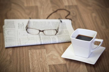 Coffee and newspaper