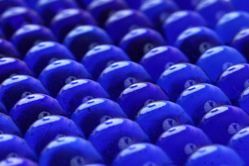 Obraz premium Blue glass balls texture