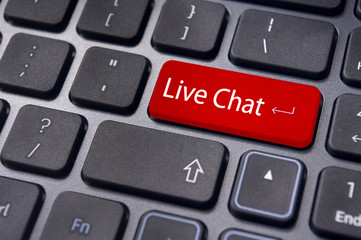 a message for keyboard, for live chat support concepts