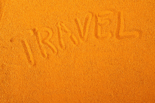 Travel sand writing