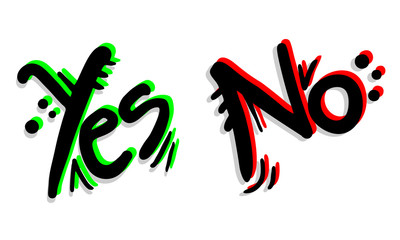 Fototapeta premium Yes and no