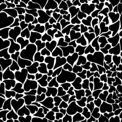 seamless black heart background vector