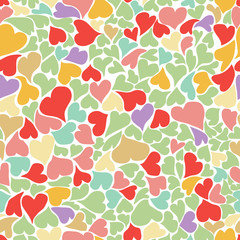 seamless pastel heart background vector