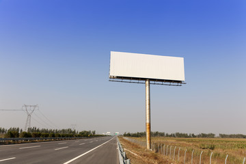 Blank billboard