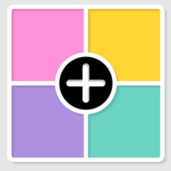 Obraz premium abstract frame with plus