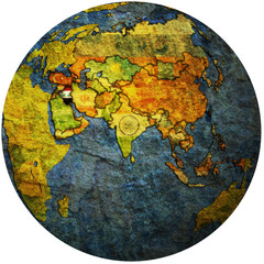 iraq on globe map