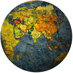 pakistan on globe map