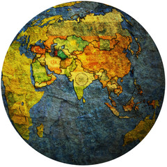 turkmenistan on globe map