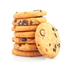 Stack of chocolate chips cookies