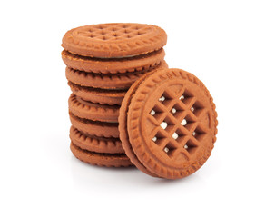 Stack of sandwich cookies
