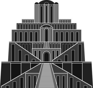 Stencil Of Ziggurat