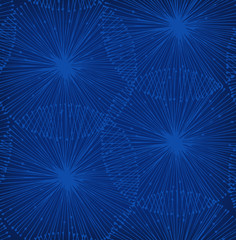 Dark blue radials elements
