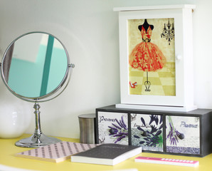 Make up table with decoration