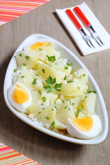Ensalada de patata o papas aliñadas