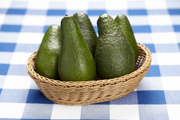 Korb mit Avocados