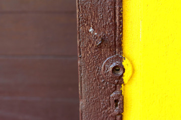 Wall wood yellow - brown.