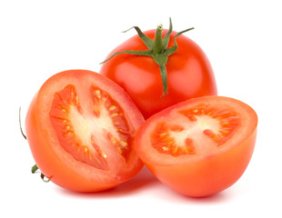Ripe Tomato isolated on white background