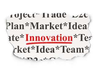 Finance concept: Innovation on Paper background
