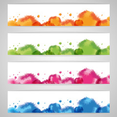 Naklejka na ściany i meble Colorful watercolors set