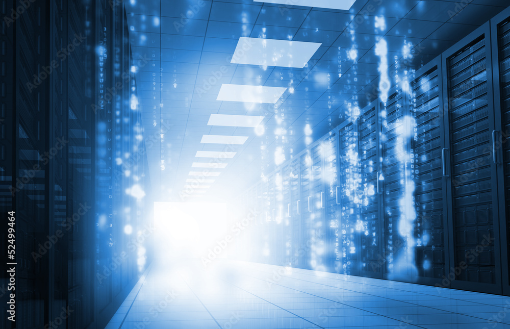 Poster Matrix falling in data center