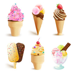 set of ice cream