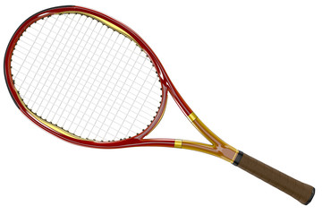 Tennis Racket Red - obrazy, fototapety, plakaty