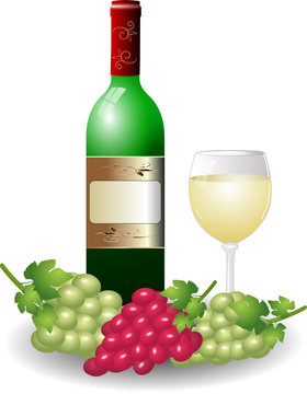 Weißwein Weintrauben
