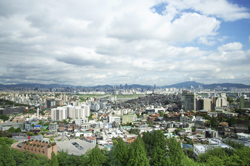Naklejka premium central seoul in south korea