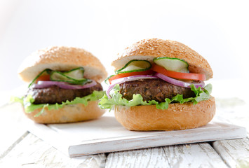 Delicious hamburgers