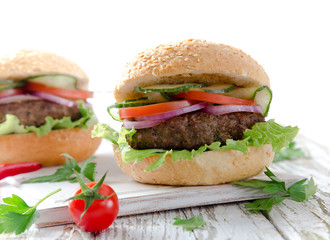 Delicious hamburgers