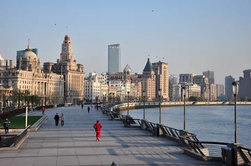 Foto op Canvas De Bund in Shanghai China © klange76